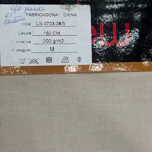 Tecido Alfaiataria Luis Twill Bege  Gramatura 200g/m² - Image 3